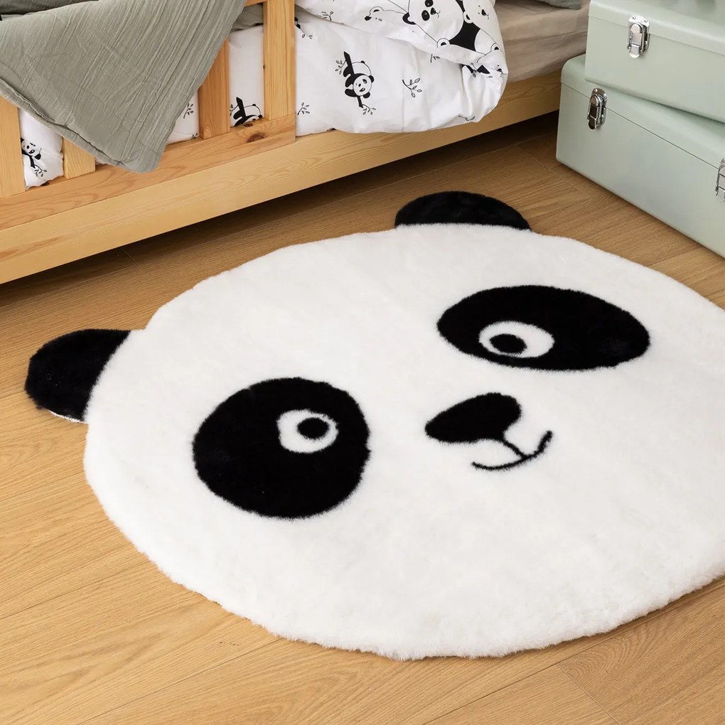 Παιδικό Γούνινο Στρογγυλό Χαλί (Φ100) A-S Panda 205838
