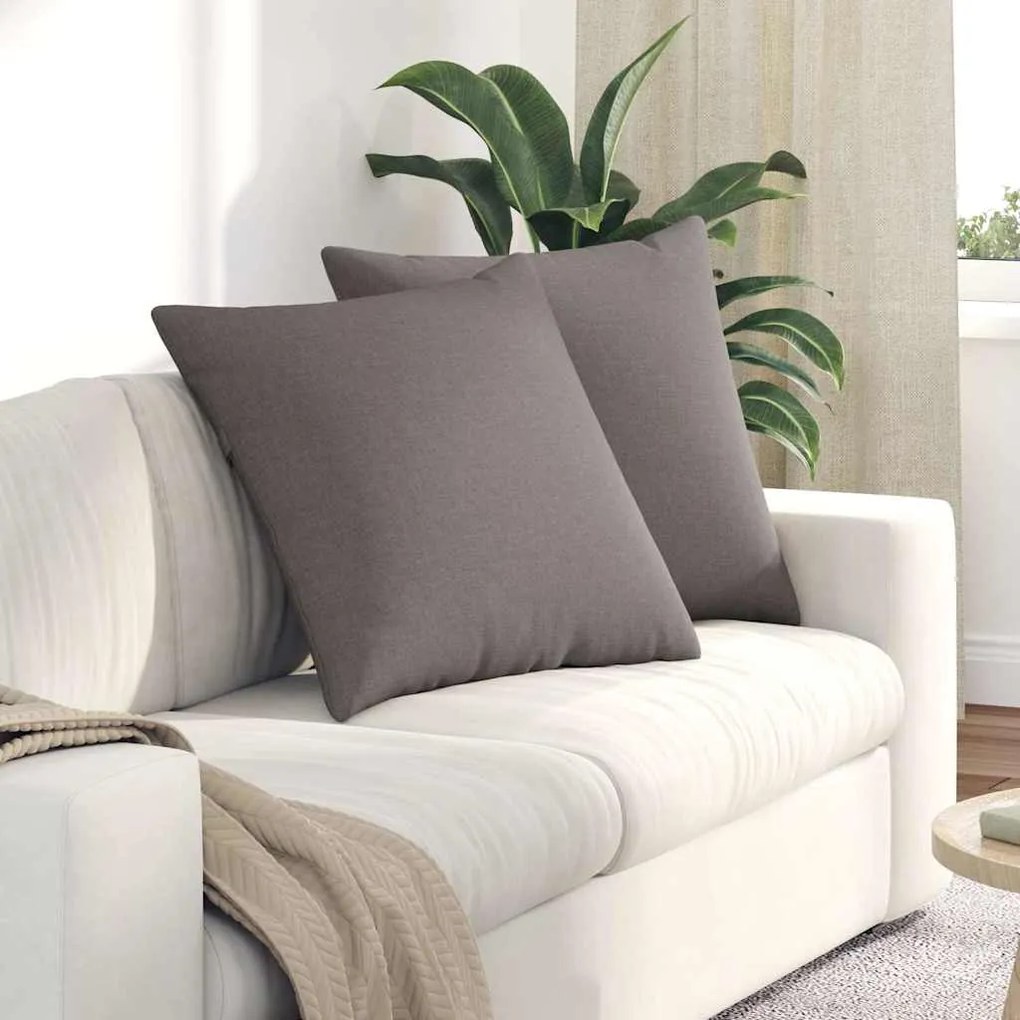 vidaXL Μαξιλάρι Καναπέ 2 pcs Taupe 60 x 60 cm ύφασμα