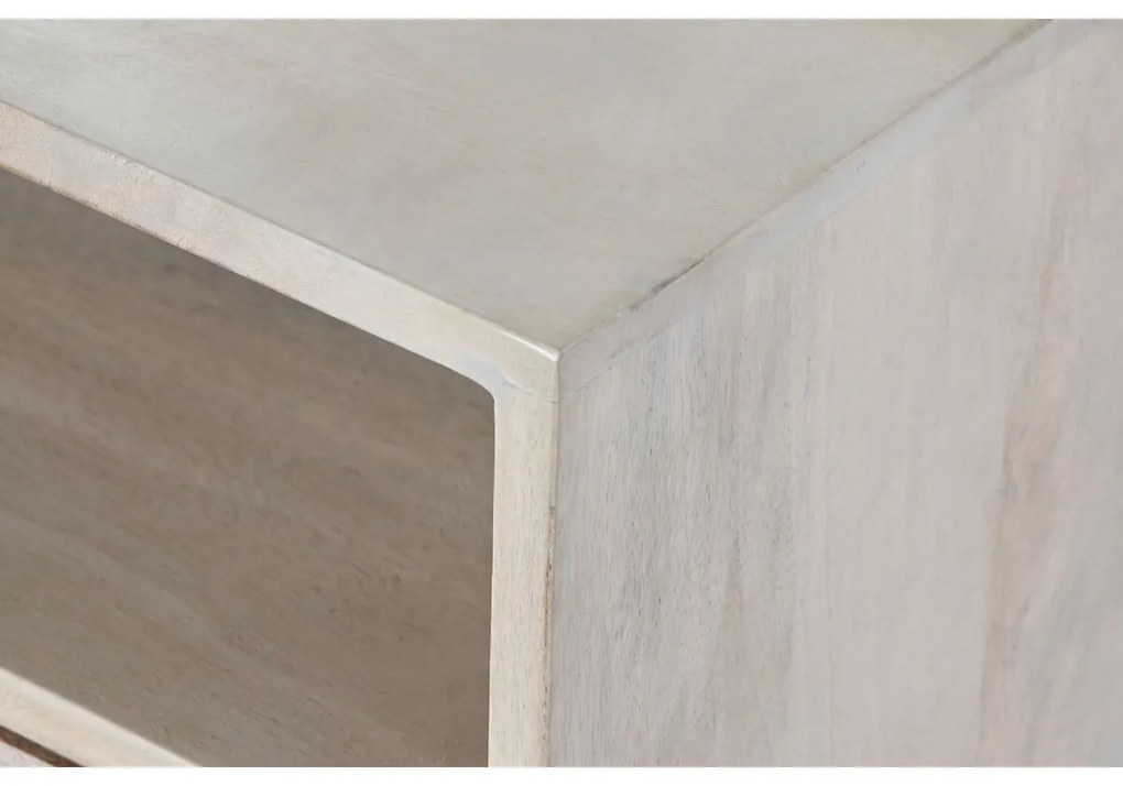 Τηλεόραση DKD Home Decor Λευκό Φυσικό Ξύλο από Μάνγκο 130 x 40 x 45 cm