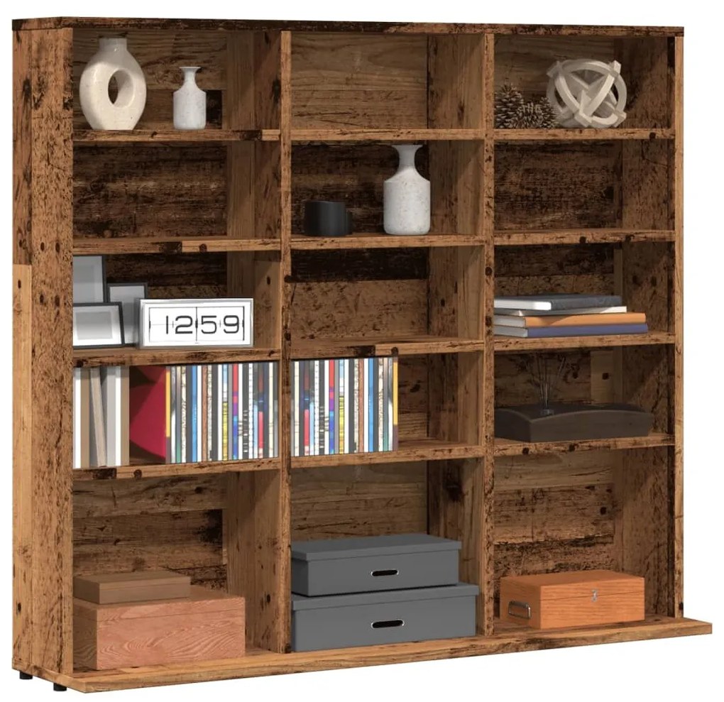 Ντουλάπι CD Παλιό ξύλο 100x23x89,5 cm Ξύλο μηχανικής κατασκευής - Καφέ
