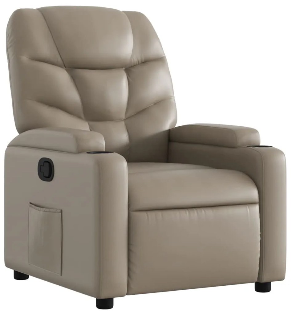 vidaXL Πολυθρόνα Ανακλινόμενη Καπουτσίνο από Συνθετικό Δέρμα