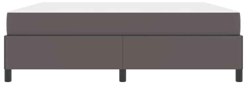 vidaXL Σκελετός κρεβατιού με στρώμα Γκρι 180 x 200 cm Τεχνητό δέρμα