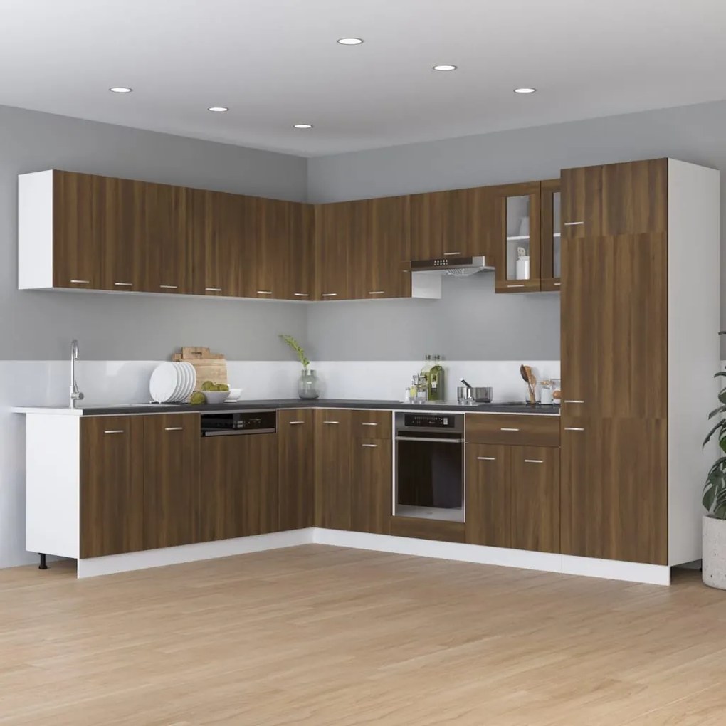 vidaXL Κρεμαστό Ντουλάπι "Lyon" Καφέ Δρυς 50x31x60 εκ. από Τεχνητό Ξύλο