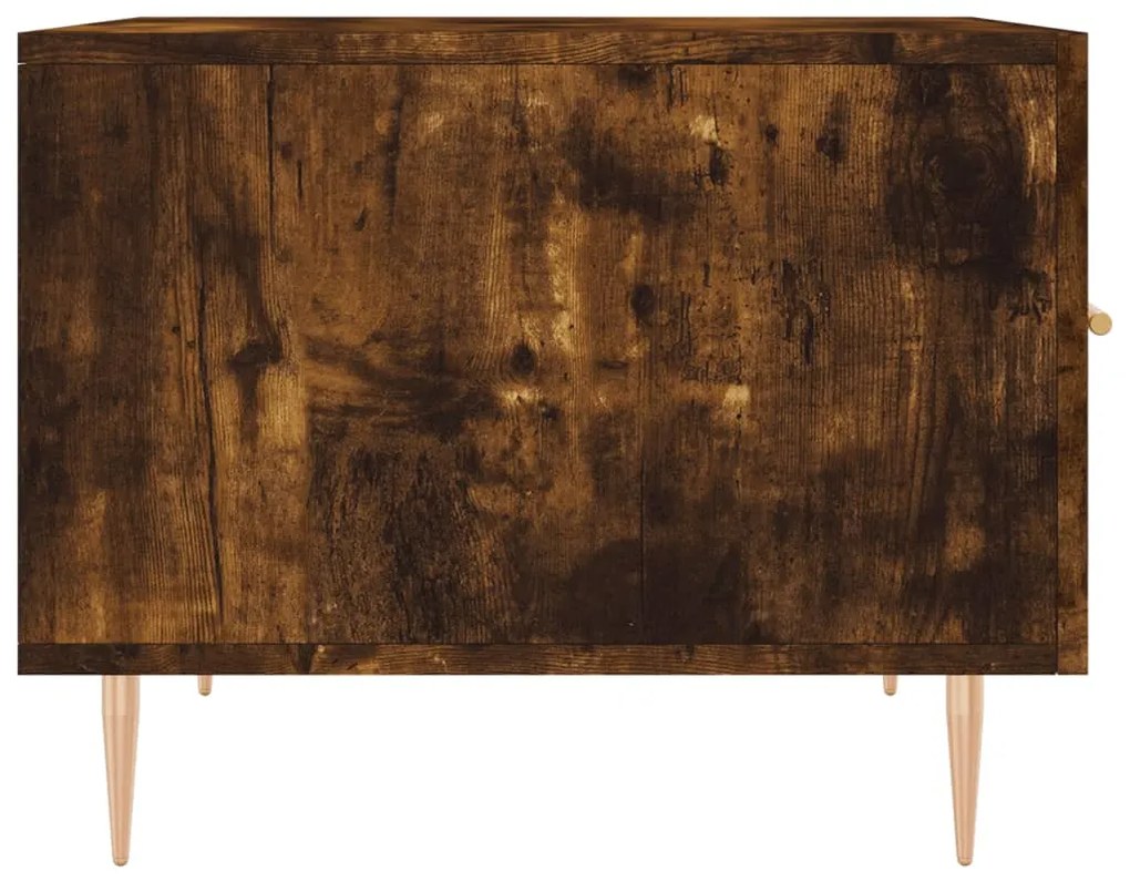 vidaXL Τραπεζάκι Σαλονιού Καπνιστή Δρυς 50x50x40 εκ. Επεξεργασμ. Ξύλο