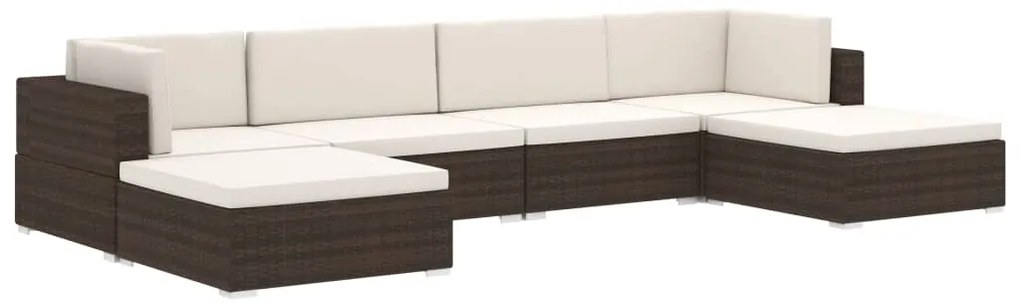 vidaXL Γωνιακό Κάθισμα Τμηματικό 1 τεμ. Μαύρο Συνθ. Ρατάν + Μαξιλάρια