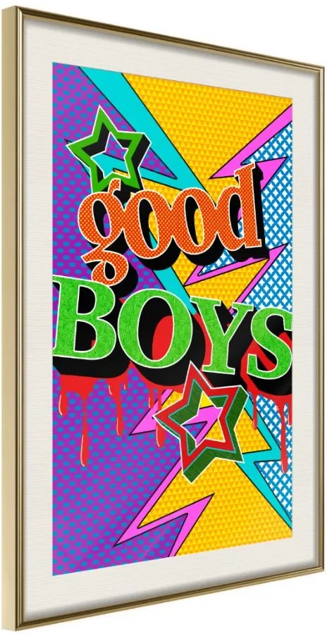 Αφίσα - Good Boys - 20x30 - Χρυσό - Με πασπαρτού