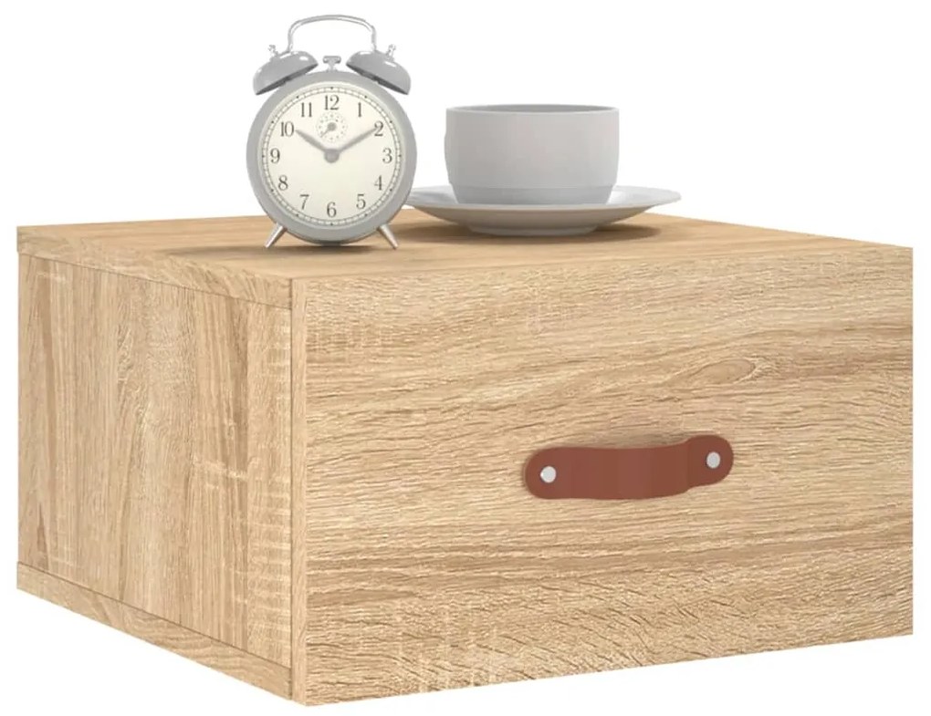 vidaXL Κομοδίνα Επιτοίχια Sonoma Δρυς 35 x 35 x 20 εκ.