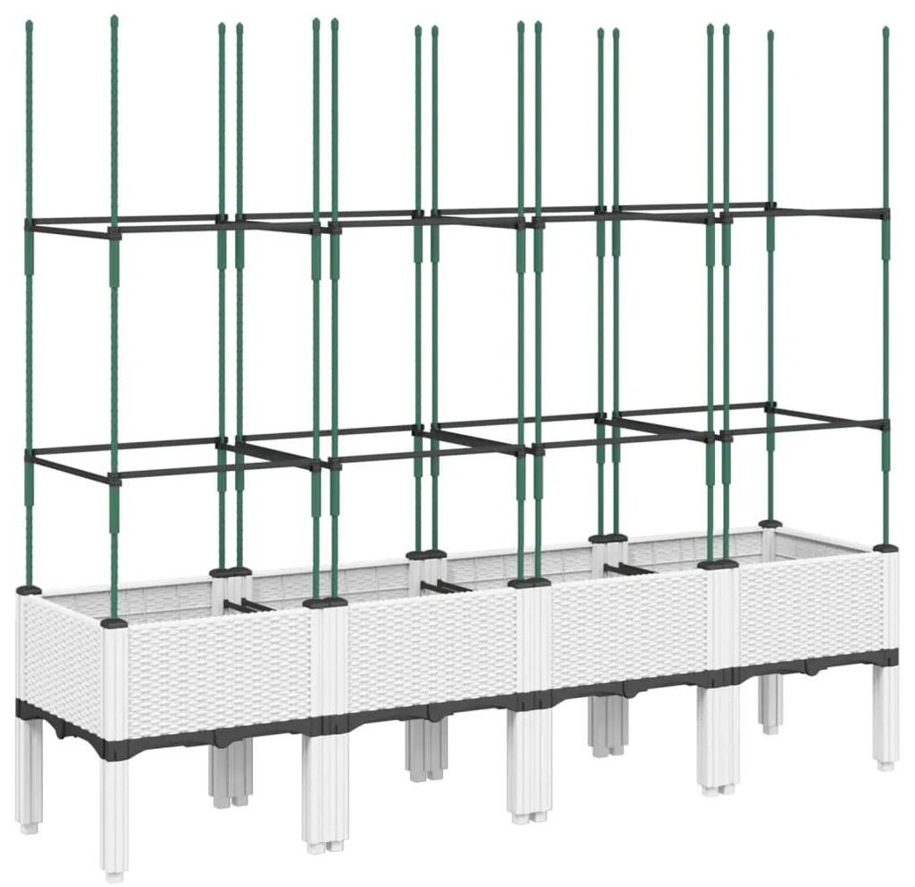 ΖΑΡΝΤΙΝΙΕΡΑ ΚΗΠΟΥ ΜΕ ΚΑΦΑΣΩΤΟ ΛΕΥΚΗ 160X40X142,5 ΕΚ. ΑΠΟ PP 367964