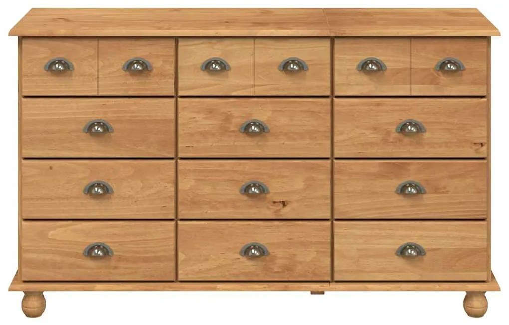 vidaXL Συρταριέρα ASKIM Καφέ 79 x 40 x 133.5 εκ Μασίφ ξύλο πεύκου