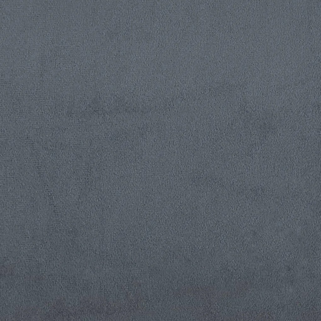 Κρεβάτι με Στρώμα Σκούρο Γκρι 120x200 εκ. Βελούδινο - Γκρι