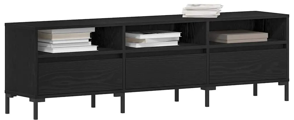 vidaXL Ντουλάπι TV Μαύρη δρυς 150 x 30 x 44.5 εκ. Επεξεργασμένο ξύλο