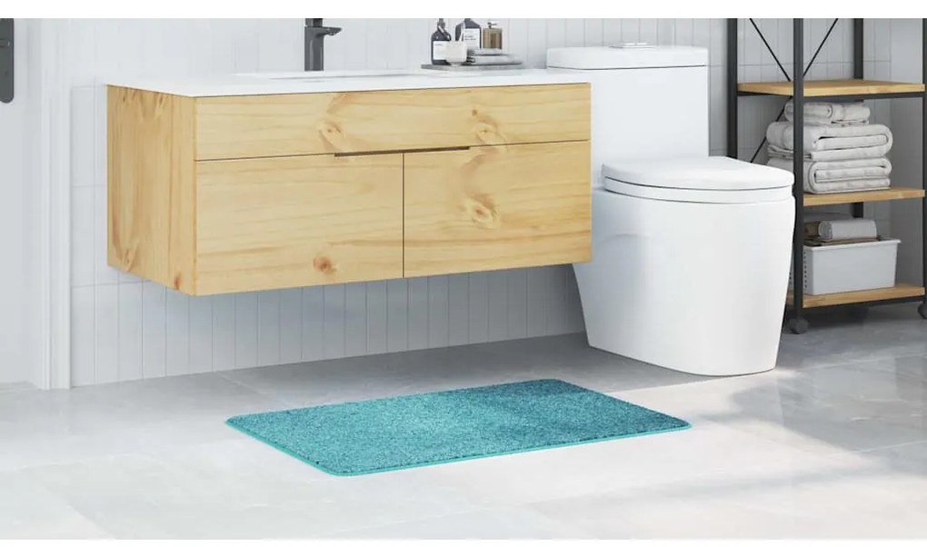vidaXL Πατάκι μπάνιου Τιρκουάζ 60 x 90 cm Πολυπροπυλένιο