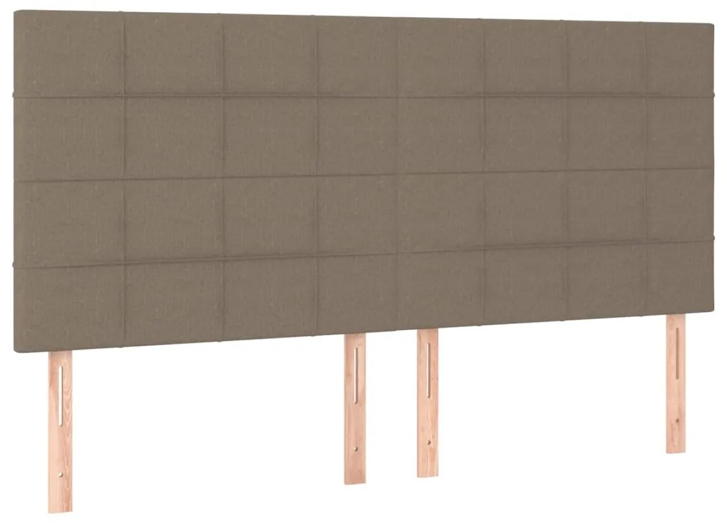 Κεφαλάρι Κρεβατιού LED Taupe 160x5x118/128 εκ. Υφασμάτινο 3122434