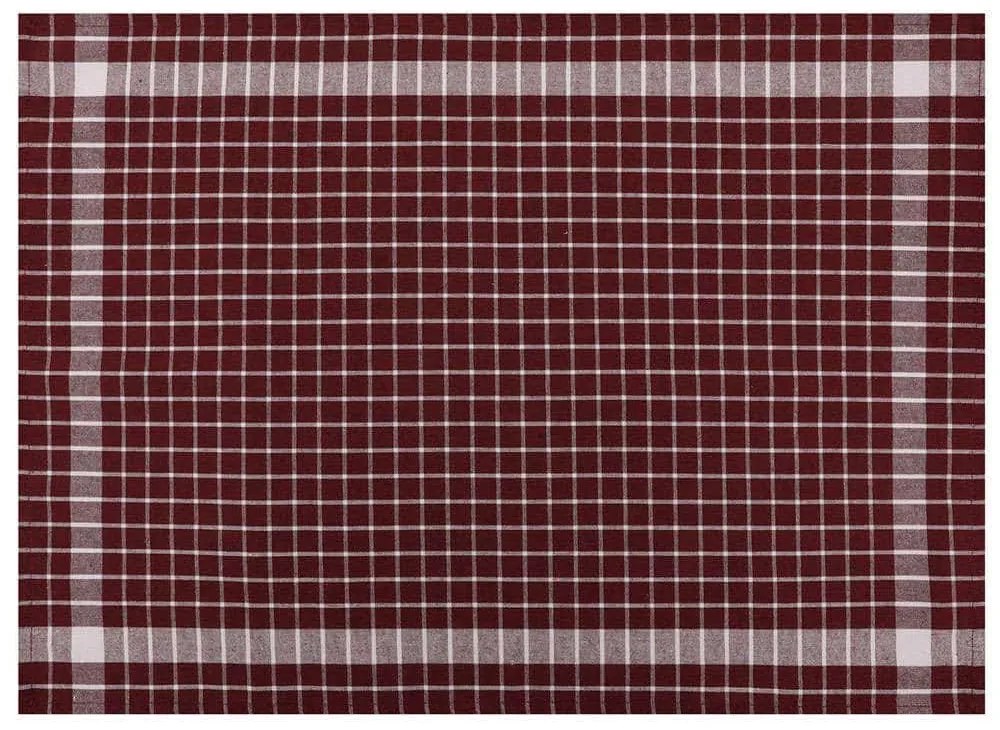 Πετσέτες Κουζίνας Kup (Σετ 10Τμχ) 336EPJ1139 Claret Red-White Hermia 45x65cm 100% Βαμβάκι