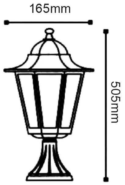 ΦΑΝΑΡΙ ΚΟΛΩΝΑΣ ΠΡΑΣΙΝΟ ΜΑΥΡΟ ΙΡ44 Ε27 60W - HI6173V - HI6173V