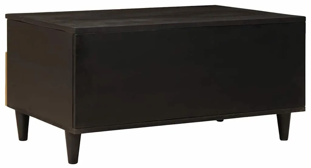 vidaXL Τραπεζάκι σαλονιού with Drawer Μαύρο και Χρυσό 80 x 54 x 40 εκ