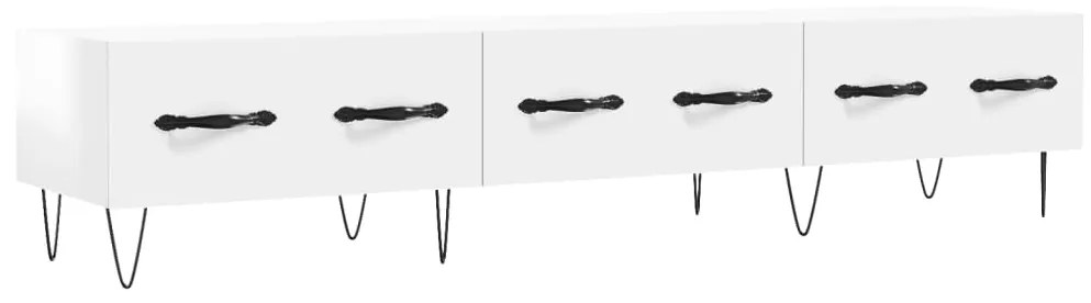 vidaXL Έπιπλο Τηλεόρασης Γυαλ. Λευκό 150x36x30 εκ. Επεξεργασμένο Ξύλο