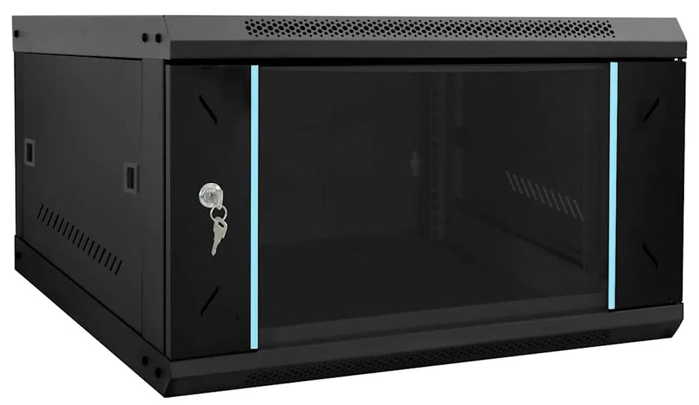 vidaXL Ντουλάπα δικτύου με αποθήκευση Μαύρο 53 x 60 x 30 εκ Ατσάλι