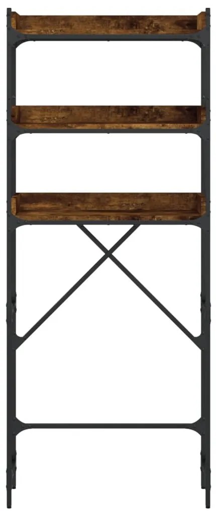 vidaXL Ραφιέρα Πλυντηρίου Καπνιστή Δρυς 67x25x163 εκ. Επεξεργ. Ξύλο