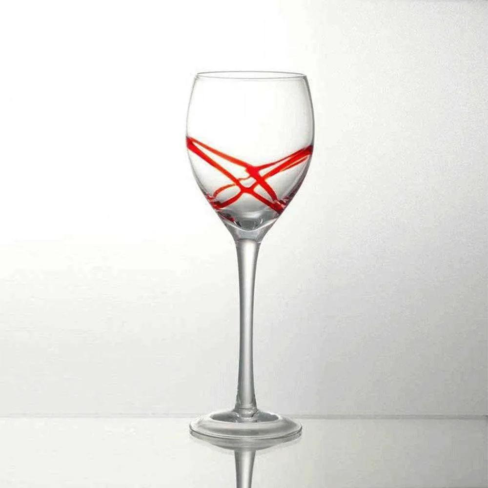 Ποτήρι Κρασιού Κολωνάτο X-treme 52.987.54 265ml Red Cryspo Trio Γυαλί
