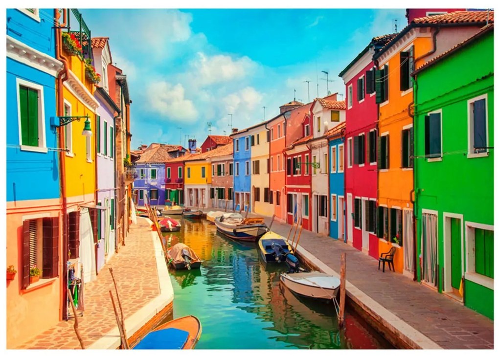 Φωτοταπετσαρία -  Colorful Canal in Burano 100x70