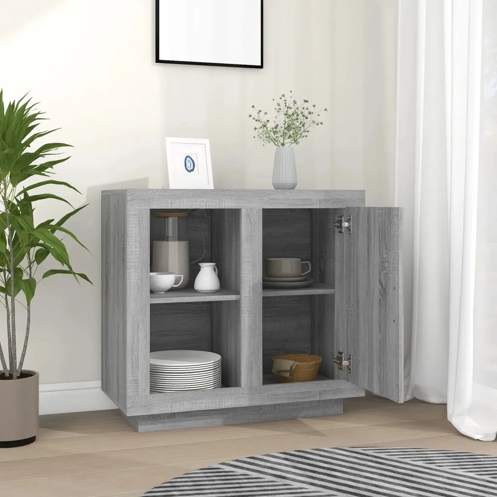 vidaXL Ντουλάπι Γκρι Sonoma 80 x 40 x 75 εκ.
