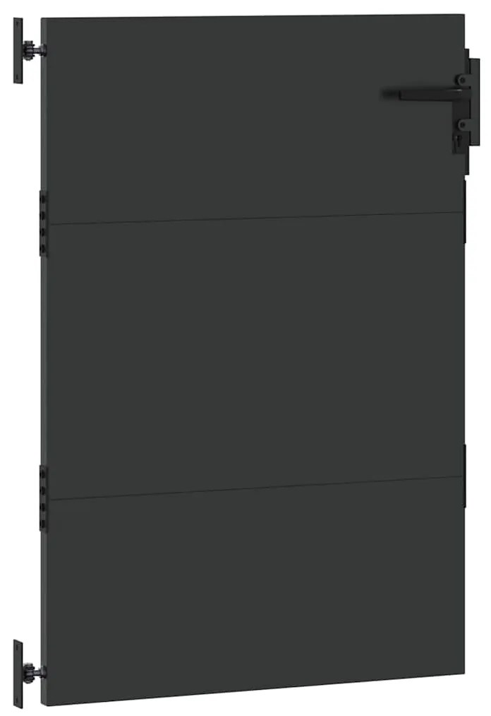vidaXL Πύλη Κήπου Μαύρο 105 x 125 cm Ατσάλι με Επικάλυψη Πούδρας