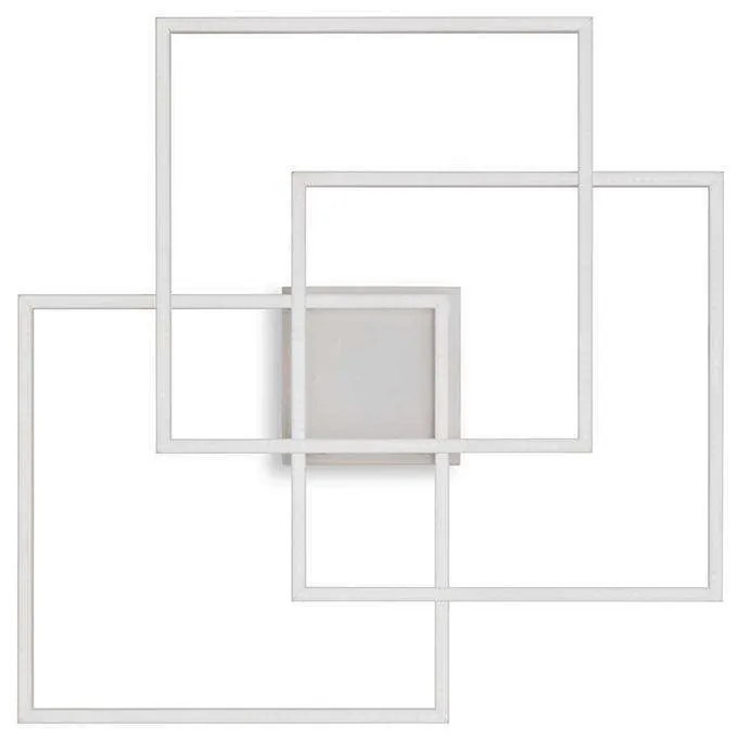 Πλαφονιέρα Frame Quadrato 230702 59x9x59,5cm LED 35W 3000K White Ideal Lux