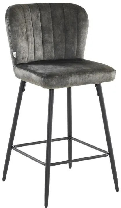 Σκαμπό Μπάρ FL2036 Fylliana Λαδί - Μαύρο 51x54x94 εκ. 2αδα