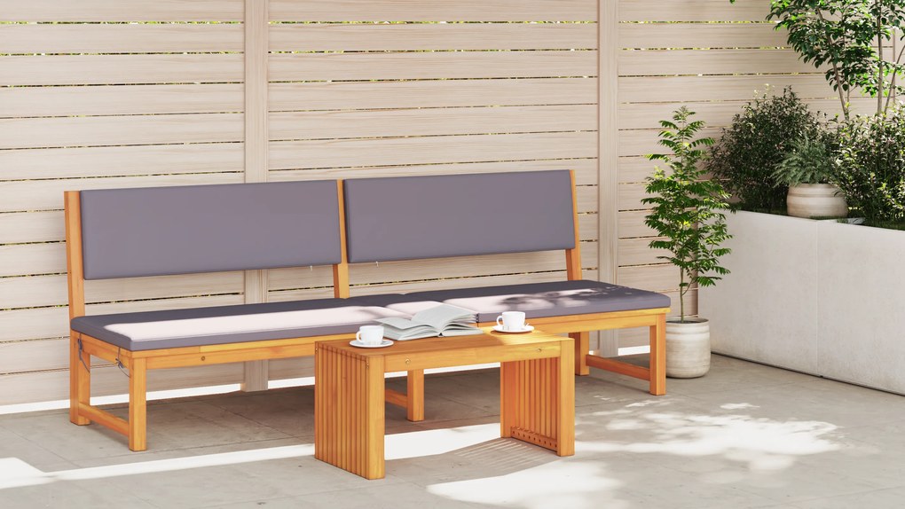 vidaXL Τραπεζάκι Καφέ 70x35x35 εκ. Συμπαγές Ξύλο Ακακίας