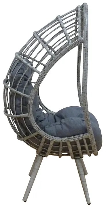 NEST32 JUNIOR ΑΝΘΡΑΚΙ 80Χ68Χ138εκ. ΠΟΛΥΘΡΟΝΑ ΜΕΤΑΛΛΙΚΗ