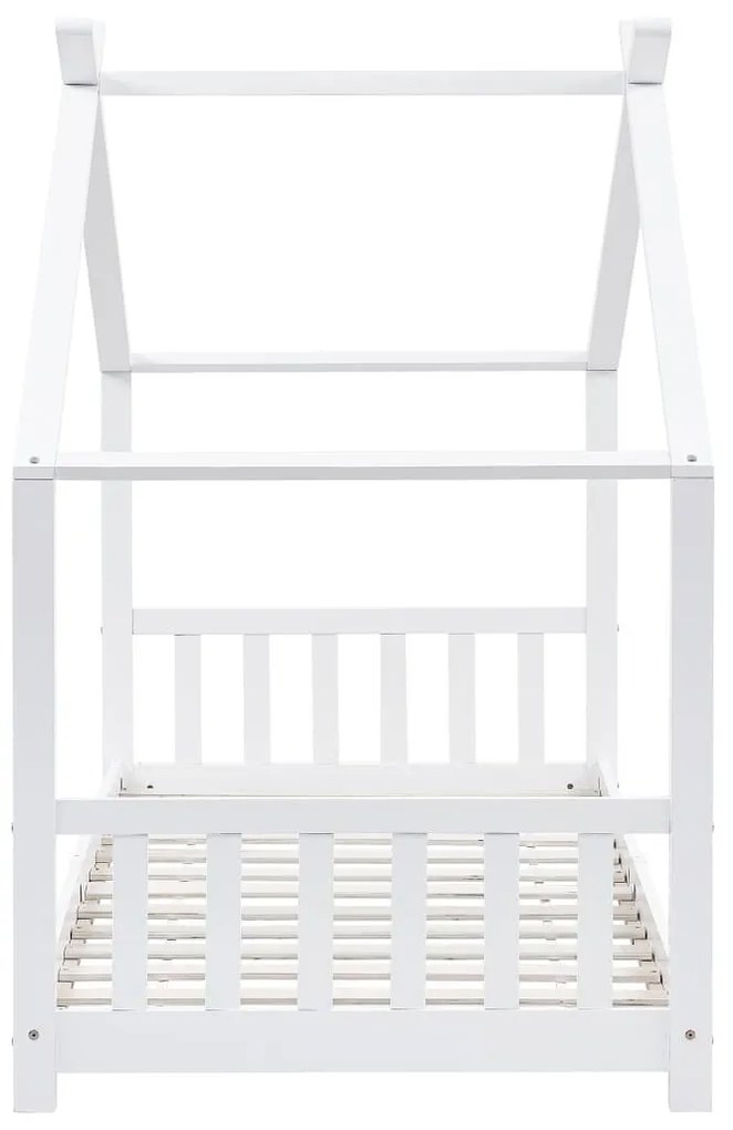 Πλαίσιο Κρεβατιού Παιδικό Λευκό 90 x 200 εκ. Μασίφ Ξύλο Πεύκου - Λευκό