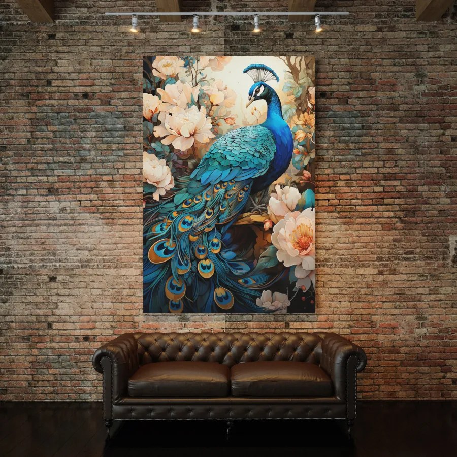 Πίνακας σε καμβά Peacock in Magnolias LUX35 30cm x 40cm