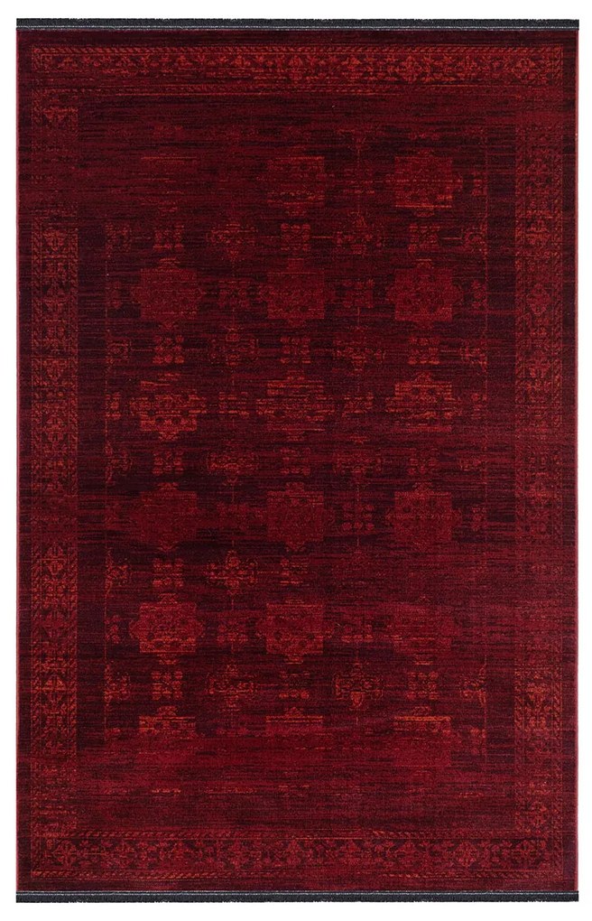 Χαλί Διαδρόμου (80x200) Ezzo Nomade Fringes B530AHH Red