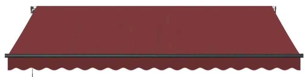 vidaXL Τέντα Πτυσσόμενη Χειροκίνητη Μπορντό 450x350 εκ.