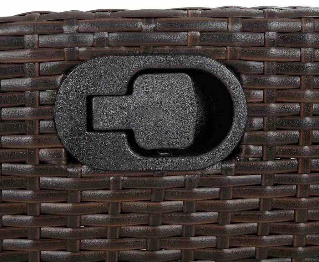 vidaXL Σετ Τραπεζαρίας Κήπου 7 τεμ. Καφέ Συνθετικό Ρατάν με Μαξιλάρια