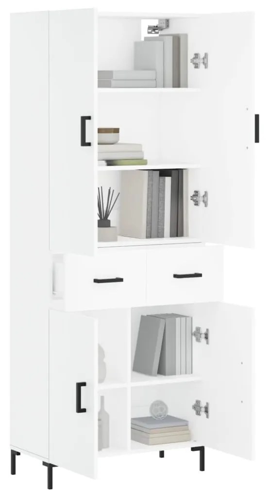 vidaXL Ντουλάπι Λευκό 69,5x34x180 εκ. από Επεξεργασμένο Ξύλο