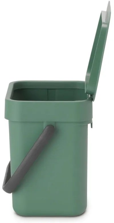 Brabantia Sort&Go κάδος χωριστής συλλογής 1003229, 3 l, Χειρολαβή, Επιτοίχιος, Σκούρο πράσινο