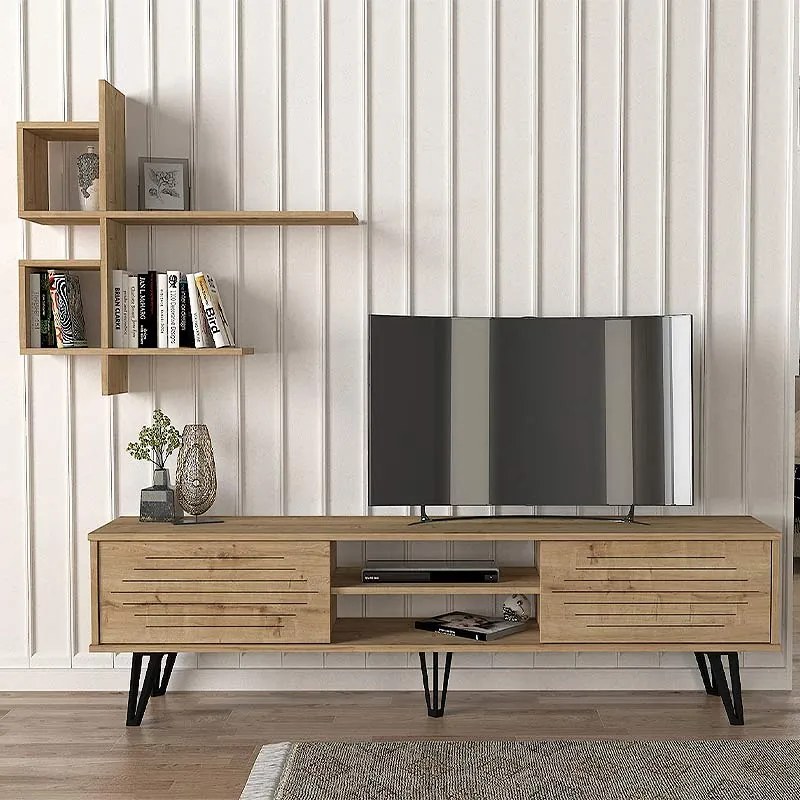 ΣΥΝΘΕΣΗ ΤΗΛΕΟΡΑΣΗΣ SALERNO MEGAPAP ΧΡΩΜΑ SAPPHIRE OAK 180X35X51ΕΚ.