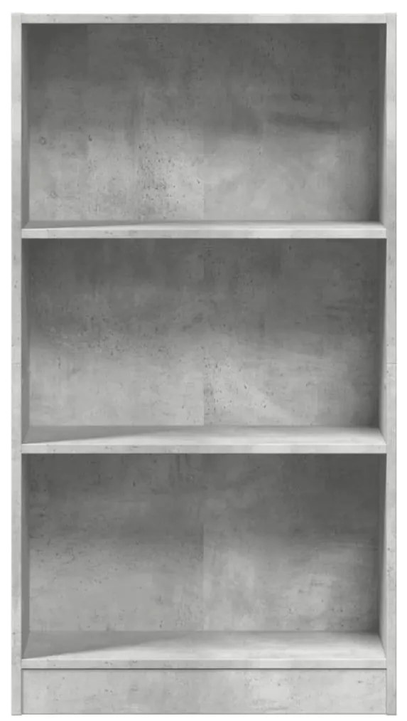 vidaXL Βιβλιοθήκη Γκρι Σκυροδέματος 60x24x109 εκ. Επεξεργ. Ξύλο