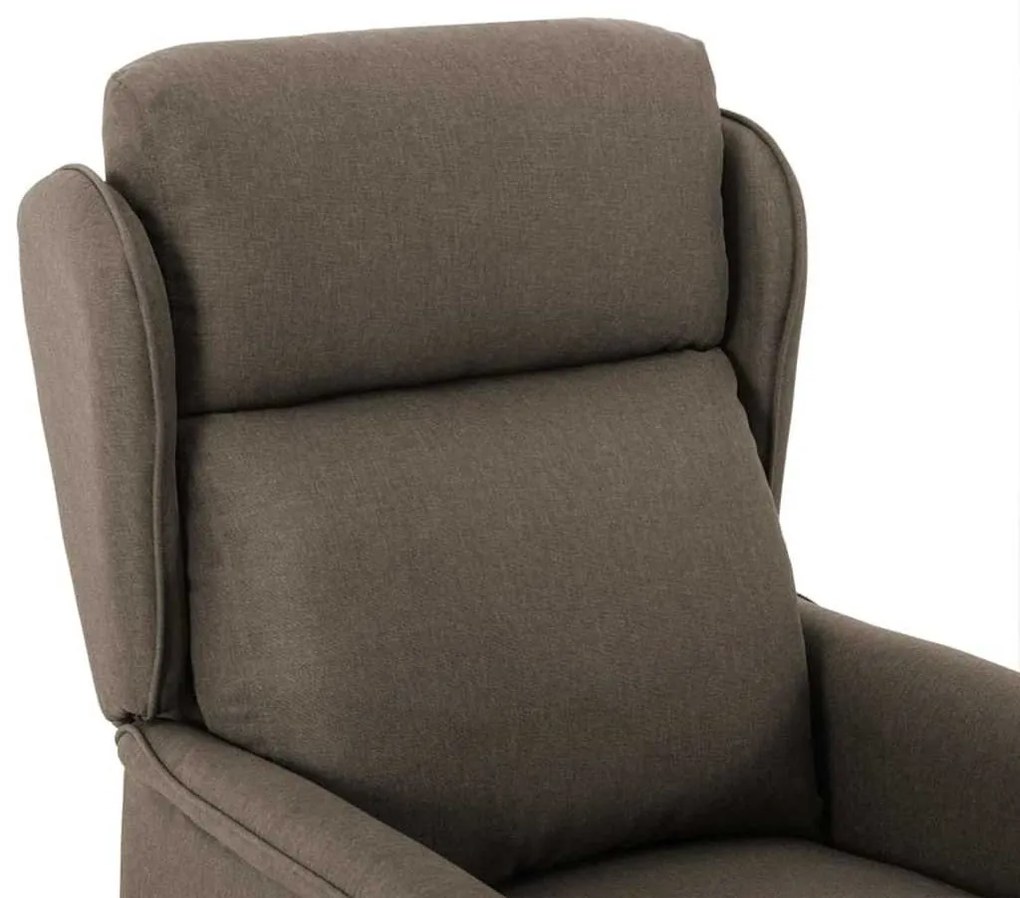 vidaXL Καρέκλα μασάζ με μαξιλάρι Taupe 67.5 x 93.5 x 101.5 εκ ύφασμα