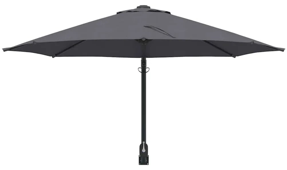 vidaXL Ομπρέλα Κήπου Ανθρακί, Μαύρο 248 x 248 x 148 εκ