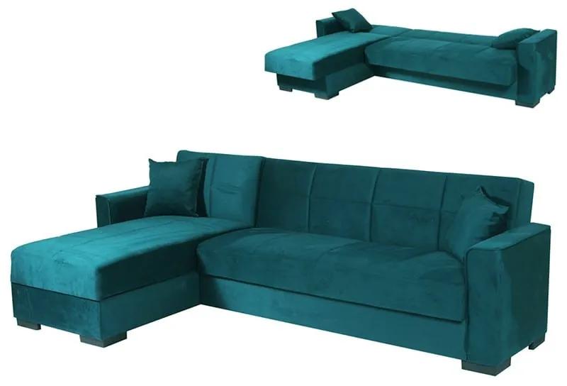Καναπές-κρεβάτι γωνία PORTO EFOR 0001 - Βελούδο - 783-3066