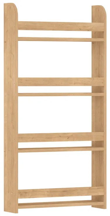 Επιτοίχια βιβλιοθήκη - ραφιέρα Montessori Megapap χρώμα sapphire oak 60x15x120εκ.