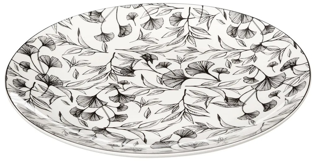 Πιάτο Φαγητού Ρηχό (Φ27) S-D Black Floral 154847