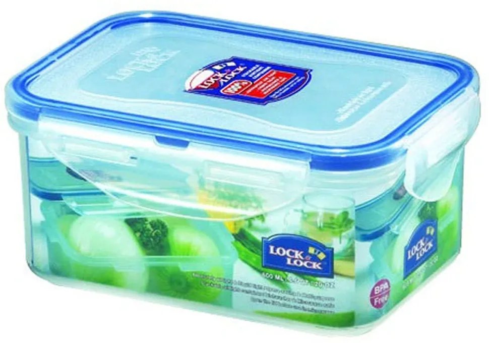 Δοχείο Φαγητού HPL811 15.1x10.8x6.9cm 600ml Clear-Blue Lock & Lock Πολυπροπυλένιο