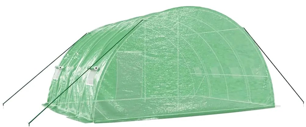 vidaXL Θερμοκήπιο με Ατσάλινο Σκελετό Πράσινο 24 τ.μ. 6x4x2,85 μ.