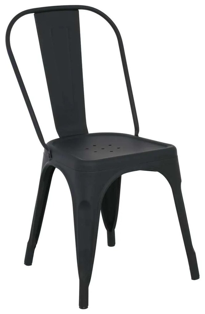 Καρέκλα RELIX Μεταλ.Μαύρη Matte High 44x49x84cm