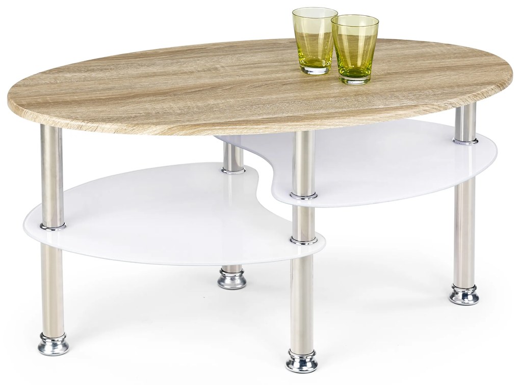 MEDEA coffee table color: sonoma oak/extra white DIOMMI V-CH-MEDEA-LAW DIOMMI-60-21507