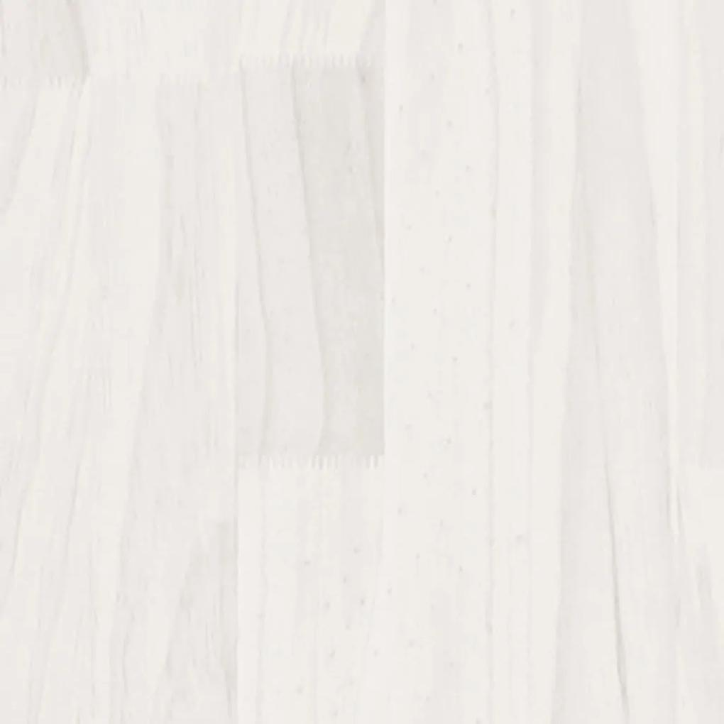 vidaXL Πλαίσιο Κρεβατιού Λευκό 180x200εκ. Μασίφ Ξύλο Πεύκου Super King